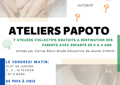 Les ateliers Papoto reprennent début 2024 !