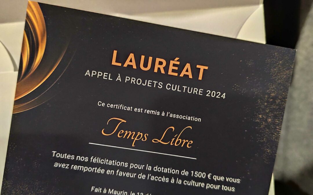 Etre lauréat pour la culture