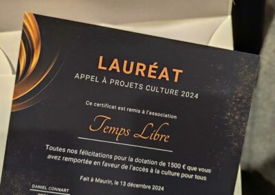 Etre lauréat pour la culture
